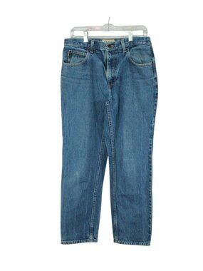 LL Bean Blue Double L Jeans Classic Fit Straight Leg Casual Workwear Size 32x29